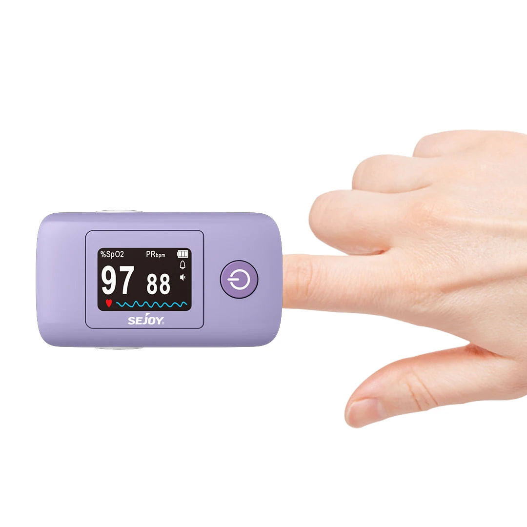 Sejoy Digital Wrist Blood Pressure Monitor & Finger Pulse Oximeter OLED Blood Oxygen Saturation,Heart Rate Meter BP Monitor