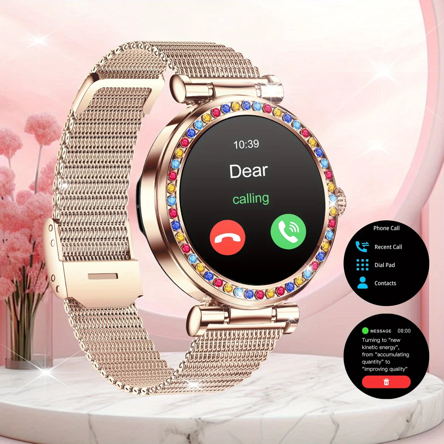 2025 new fashionable wireless calls, Smart watch, phone dialing, call notification and rejection, a variety of wallpapers