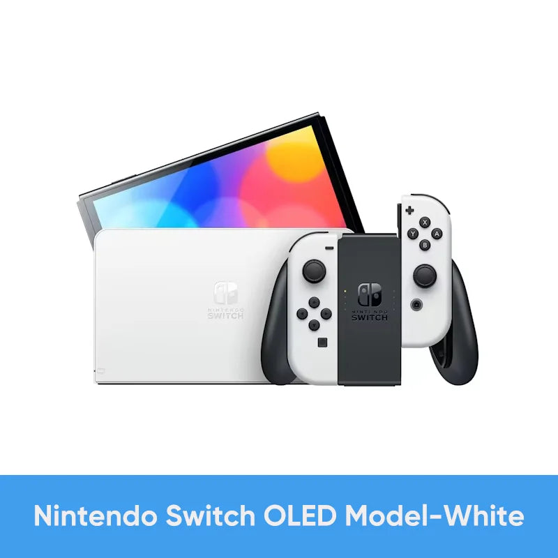 Nintendo Switch OLED Model Video Game Console with White Joy-Con 7 Inch OLED Screen Adjustable Console TV Tabletop Handheld Mode