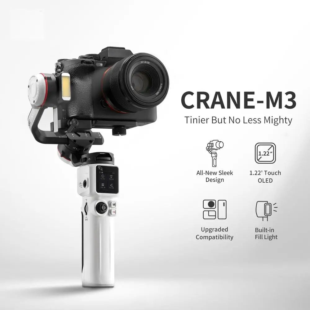 Zhiyun Crane M3 Pro Version 3-Axis Handheld Gimbal Stabilizer for Mirrorless Cameras,Compatible with Sony,Gopro,iPhoneSmartphone