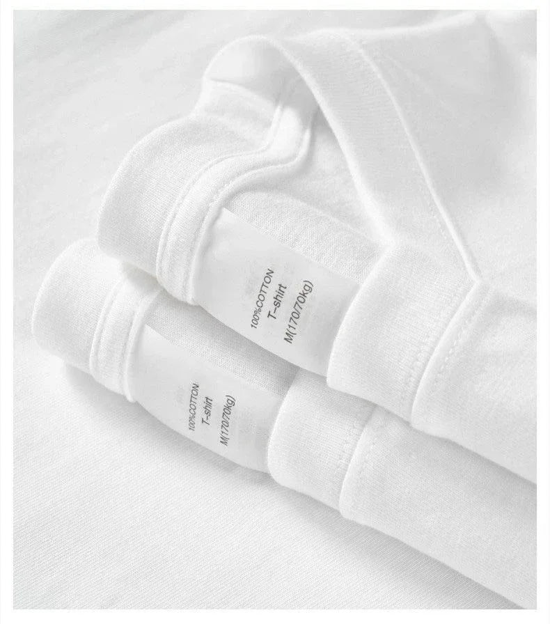 Summer Keep Cale Print Fashion Trend Street Pure Cotton T-shirt Men's Casual Short Sleeved Round Neck T-shirt Casual Sports