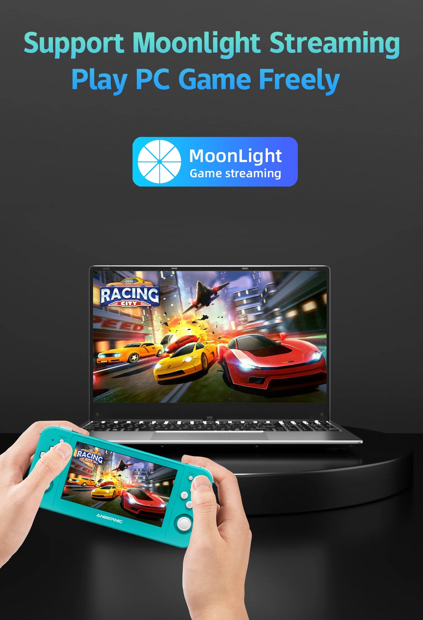 ANBERNIC RG505 Handheld Game Console 4.95" OLED Screen Android 12 Unisoc T618 128GB 3172 Games Support WIFI Bluetooth OTA Update