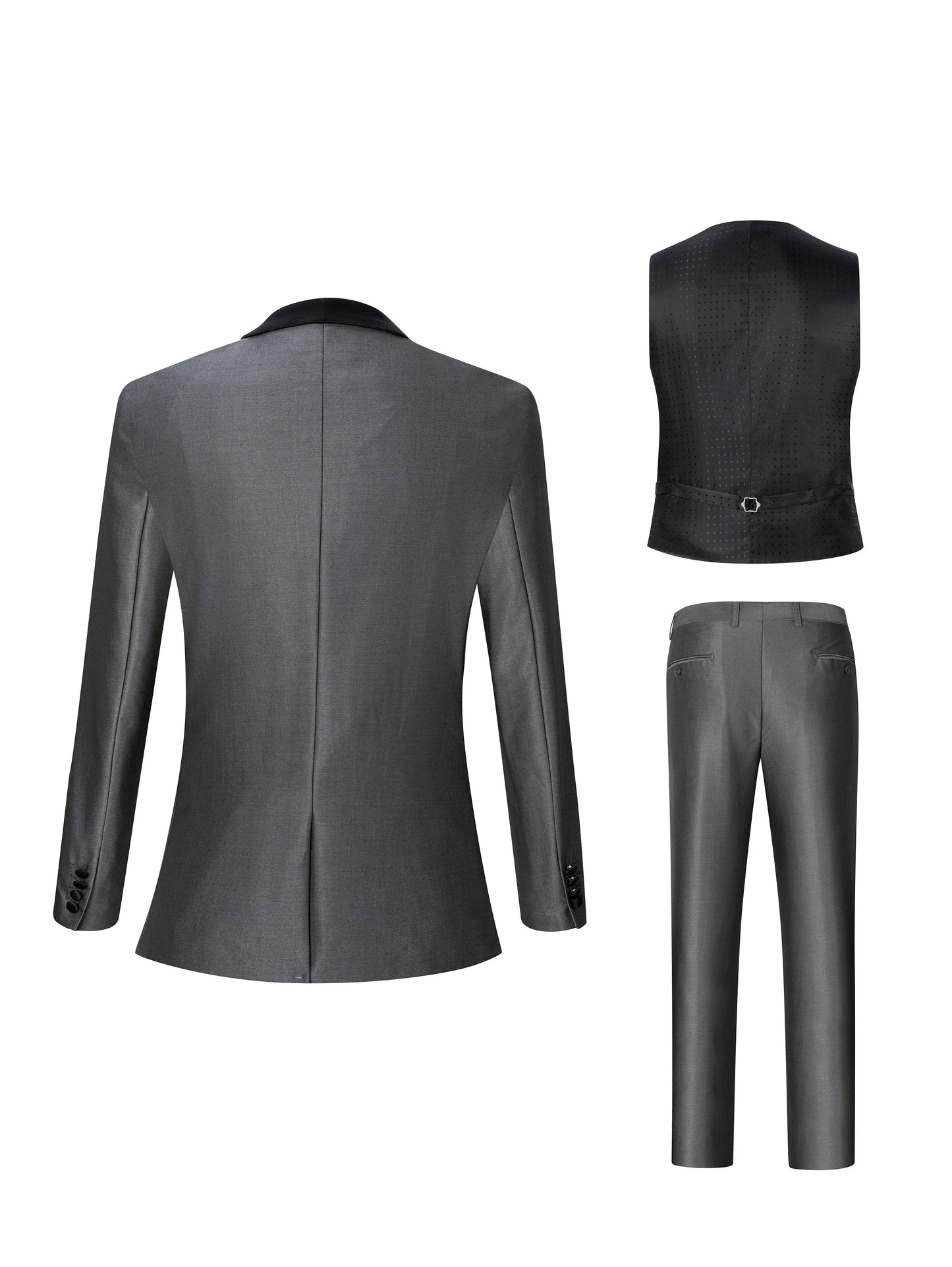 New Men's 3 Pieces Suit Formal Business Notch Lapel Slim Fit Tuxedos Best Man Blazer For Wedding(Blazer+Vest+Pants)
