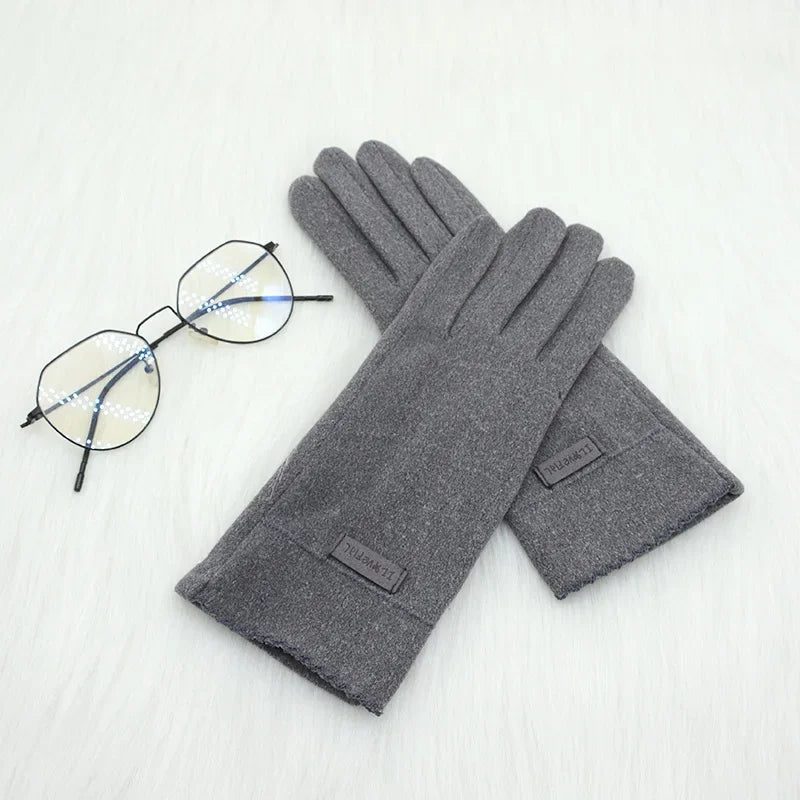New Grace Fashion Lady Gloves Women Winter Vintage Touch Screen Driving Keep Warm Windproof Glove Mittens Dropshiping G072
