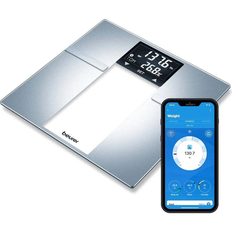 BF720 Smart Scale for Body Weight Body Fat Body Water More 400 lb Capacity Bluetooth App Connectivity Calorie Tracking MultiUse