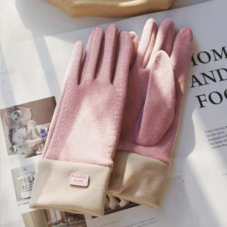 New Grace Fashion Lady Gloves Women Winter Vintage Touch Screen Driving Keep Warm Windproof Glove Mittens Dropshiping G072