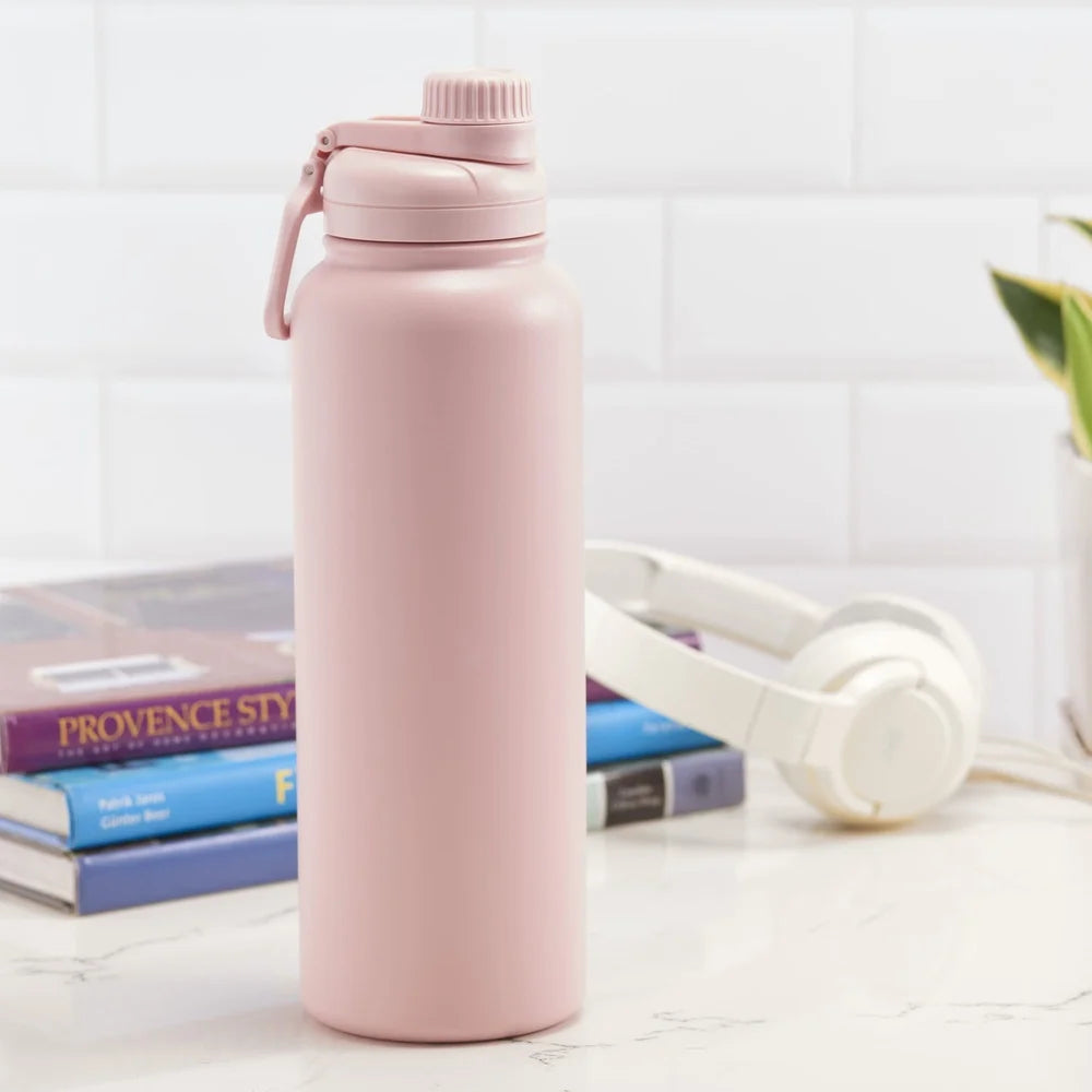 Insulated Stainless Steel Water Bottle 40oz Leakproof Chug Lid Matte Powder Coating Double Wall Vacuum Hydration Bottle
