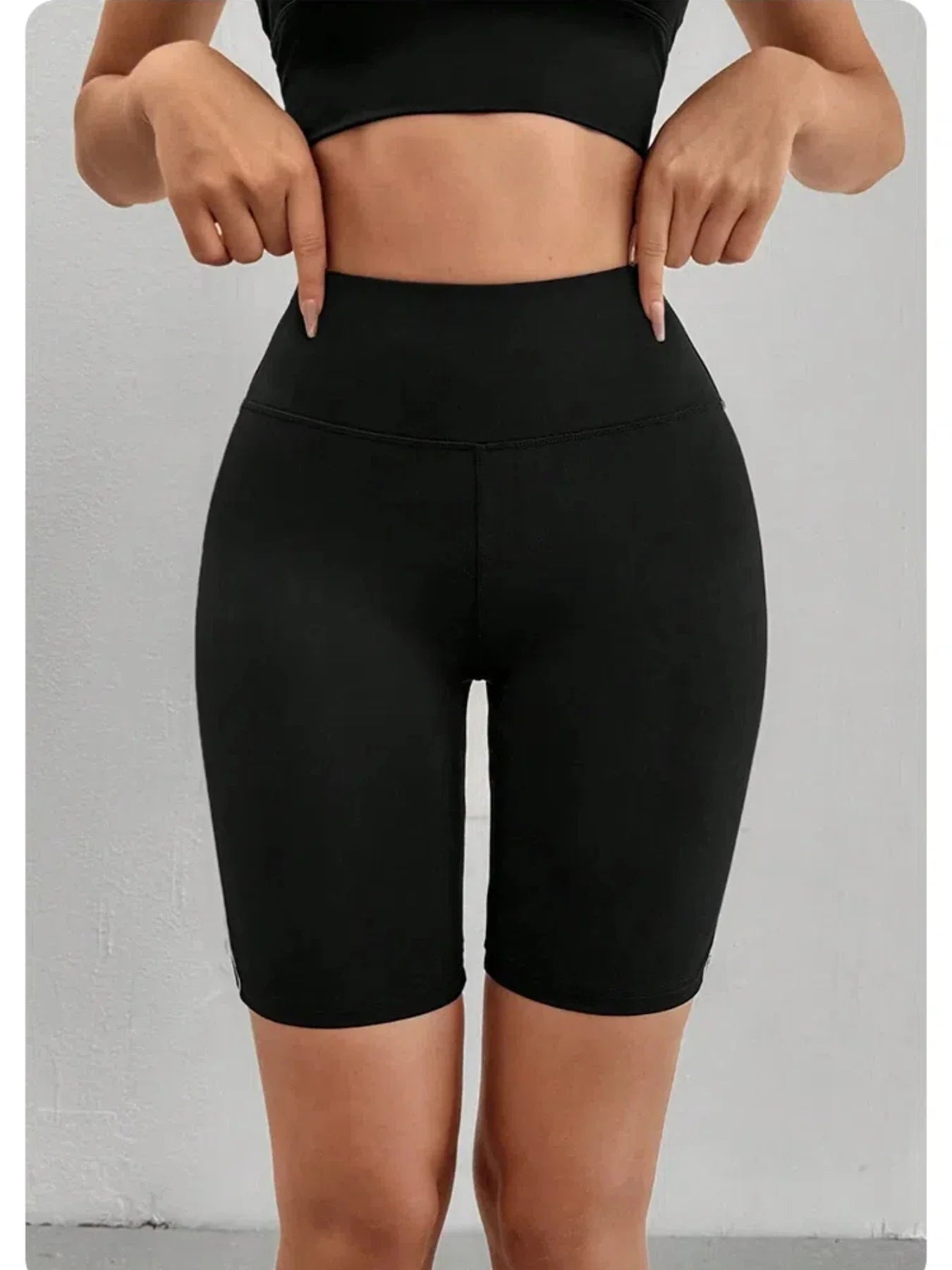 Yoga Shorts Pants With Double Stripes On The Sides High Waist Tummy Control Gym Fitness Leggings For Women Pants