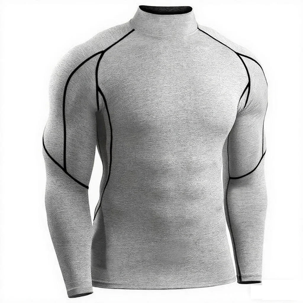 Men's Running T Shirt Sportswear Long Sleeve Male Tracksuit Elastic Rashgard Gym Fitness Tights Training Compression T-shirt Men