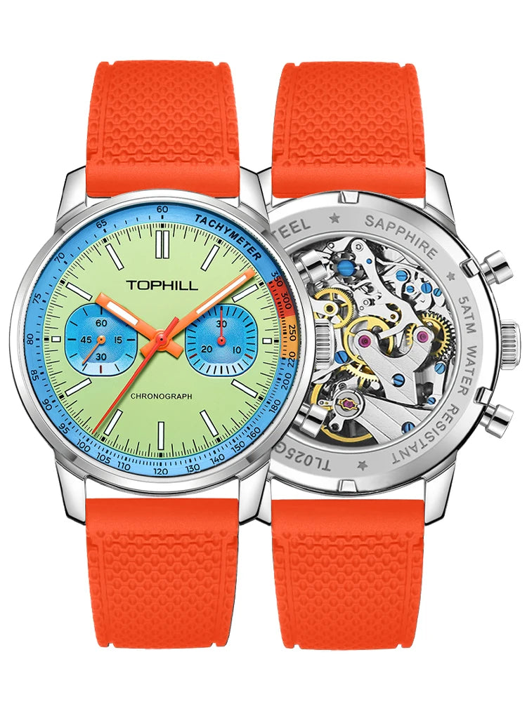 Mens Watches 40mm Seagull ST1901 Movement Pilots Mens Racing Chronograph Hand Wind Mechanical Watch Sapphire Luminous Wristwatch