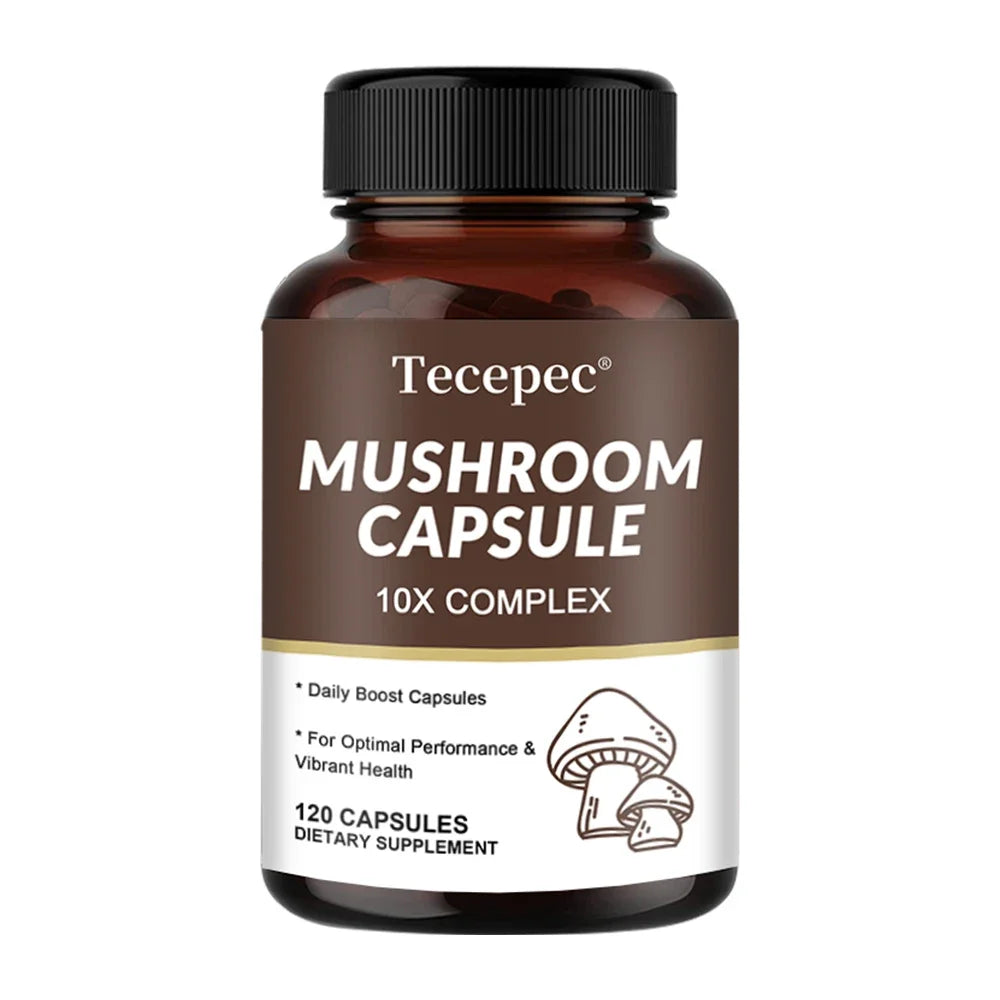 Mushroom Complex Capsules,Containing Lingzhi,Cordyceps,Hericium,Etc.,Antioxidants,Strengthen The Immune System,Improve Memory