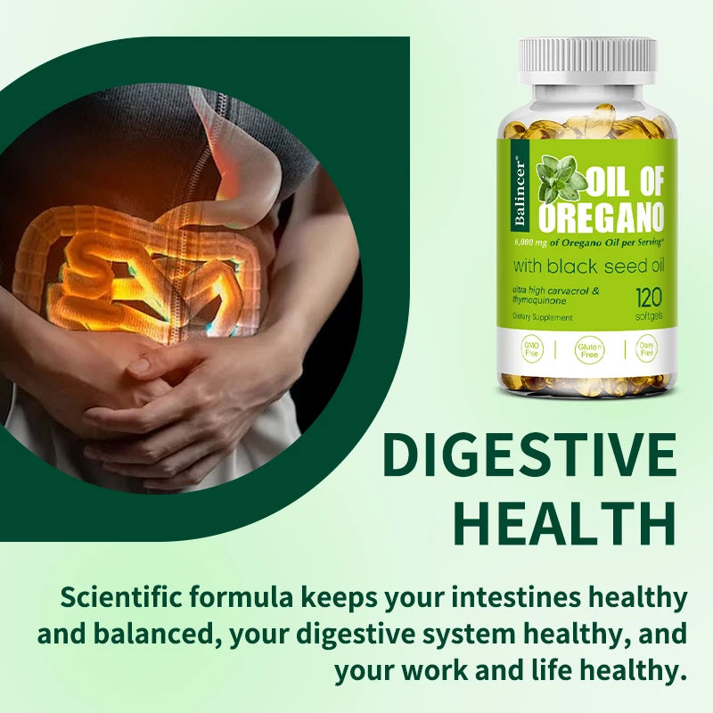 Oregano Oil - Digestion, Respiratory Health, Immune Support - Non-GMO, Gluten Free