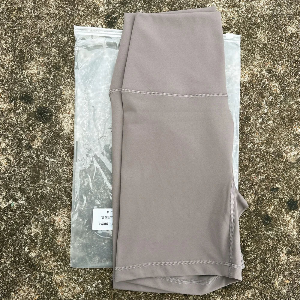 Solid Color High Waist Yoga Short Leg Cycling Women Fitness Sports Short Comprehensive Training Jog Squat Proof Internal Pocket