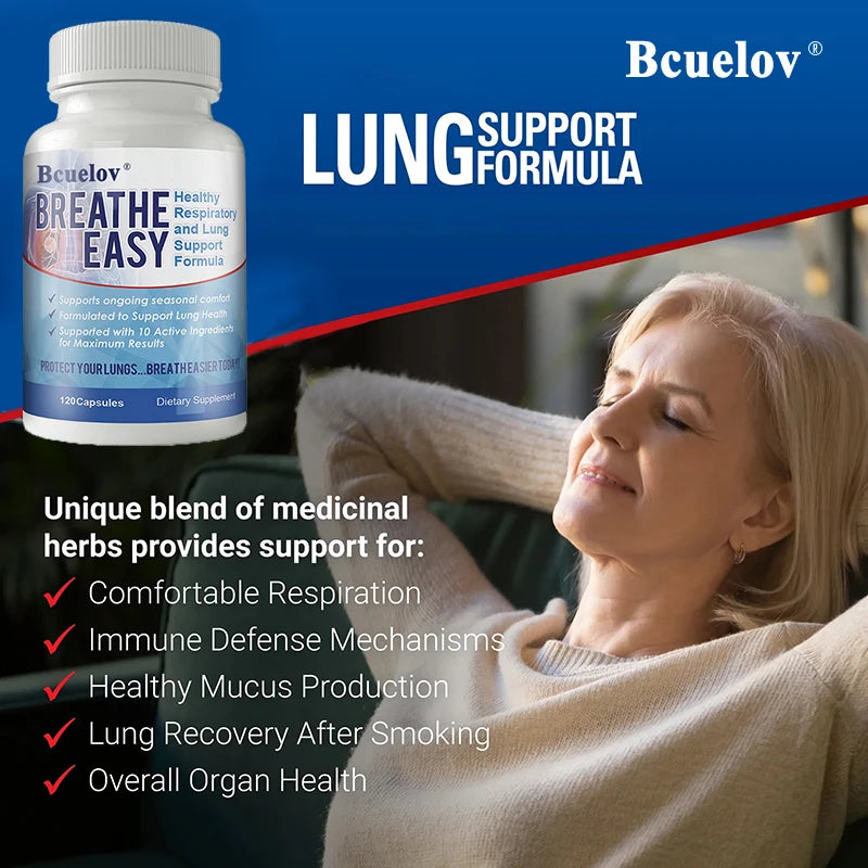 Quercetin, Bromelain, Lung Health Supplement, Supports Lung Cleansing and Detoxification, Respiratory Health, 120 Capsules