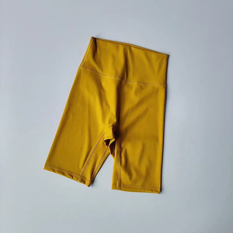 Summer Yoga Sports Shorts Women's Tight Cycling Shorts Naked Breathable Running Shorts High Waist Quick Dry Fitness Shorts