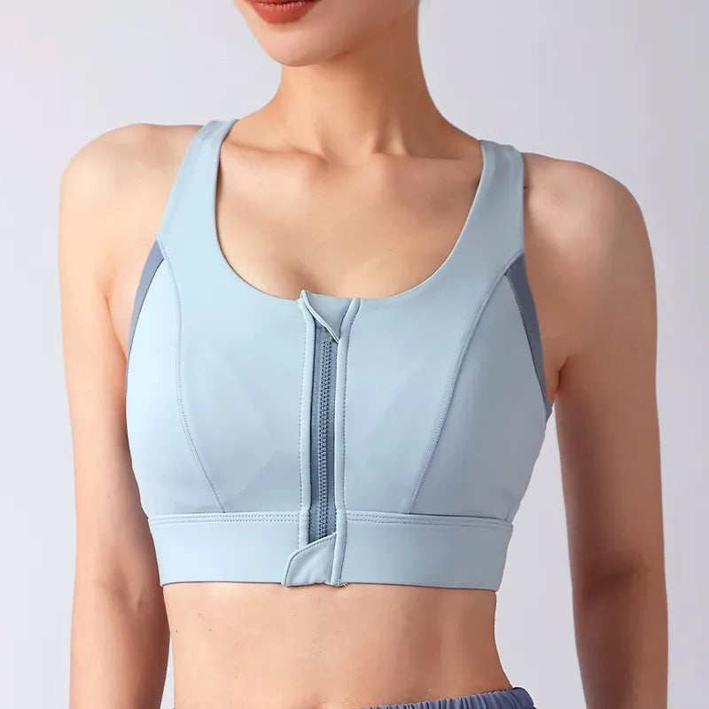 Women Breathable Sports Bra Shockproof Padded High impact Gym Running Fitness Double Layer Seamless Yoga Sports Bra Underwear