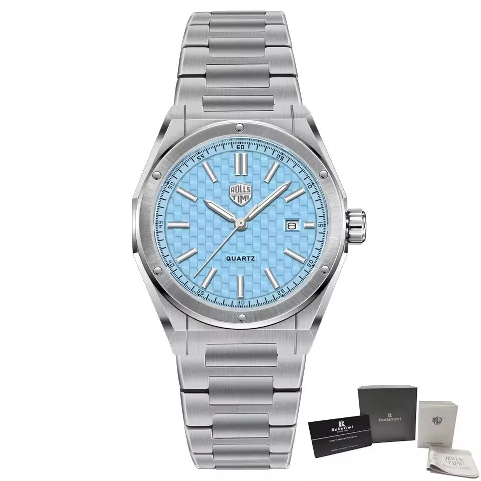 RollsTimi New Quartz Automatic Date 39mm Dial Men watch Japan Movt Stainless steel Luminous Watch Sapphire Waterproof Man watch