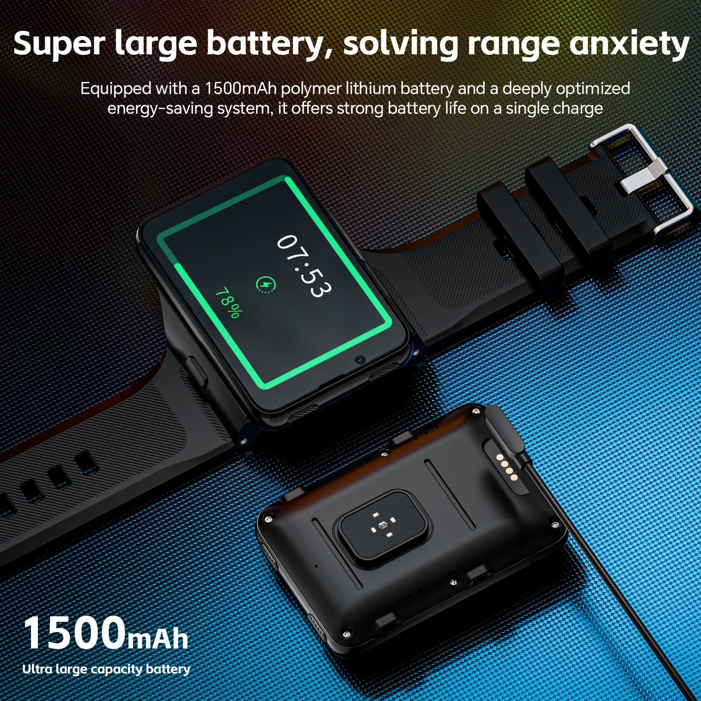 LOKMAT APPLLP MAX Detachable Strap Android Smart Watch Phone Wifi 4G Network Watch Dual Camera Video Calls Heart Rate Monitor