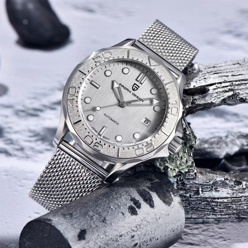 PAGANI DESIGN 007 Mens Watches Luxury Automatic Watch For Men Mechanical Wristwatch AR Sapphire Mirror Super Luminous Waterproof