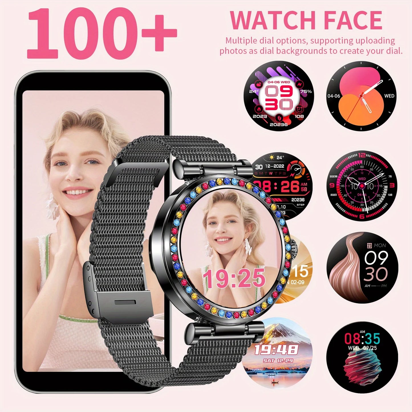 2025 new fashionable wireless calls, Smart watch, phone dialing, call notification and rejection, a variety of wallpapers