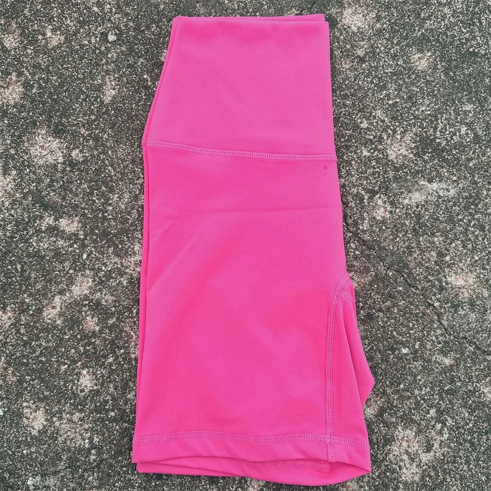Solid Color High Waist Yoga Short Leg Cycling Women Fitness Sports Short Comprehensive Training Jog Squat Proof Internal Pocket