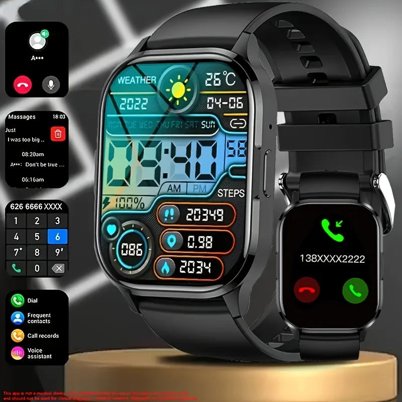 Simple and Stylish Women'S Smartwatch, AMOLED HD Screen Men'S Smartwatch, Wireless Calling, Voice Assistant