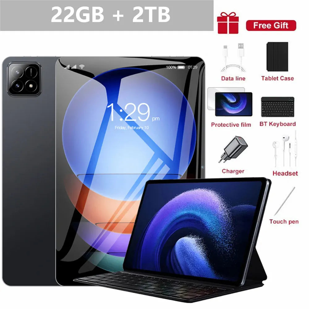 2025 NEW Original Pad 7S Pro Tablets 11 Inch Global Edition HD Android 14 Tab 22GB+2TB 20000mAh 5G Dual SIM Tablet PC