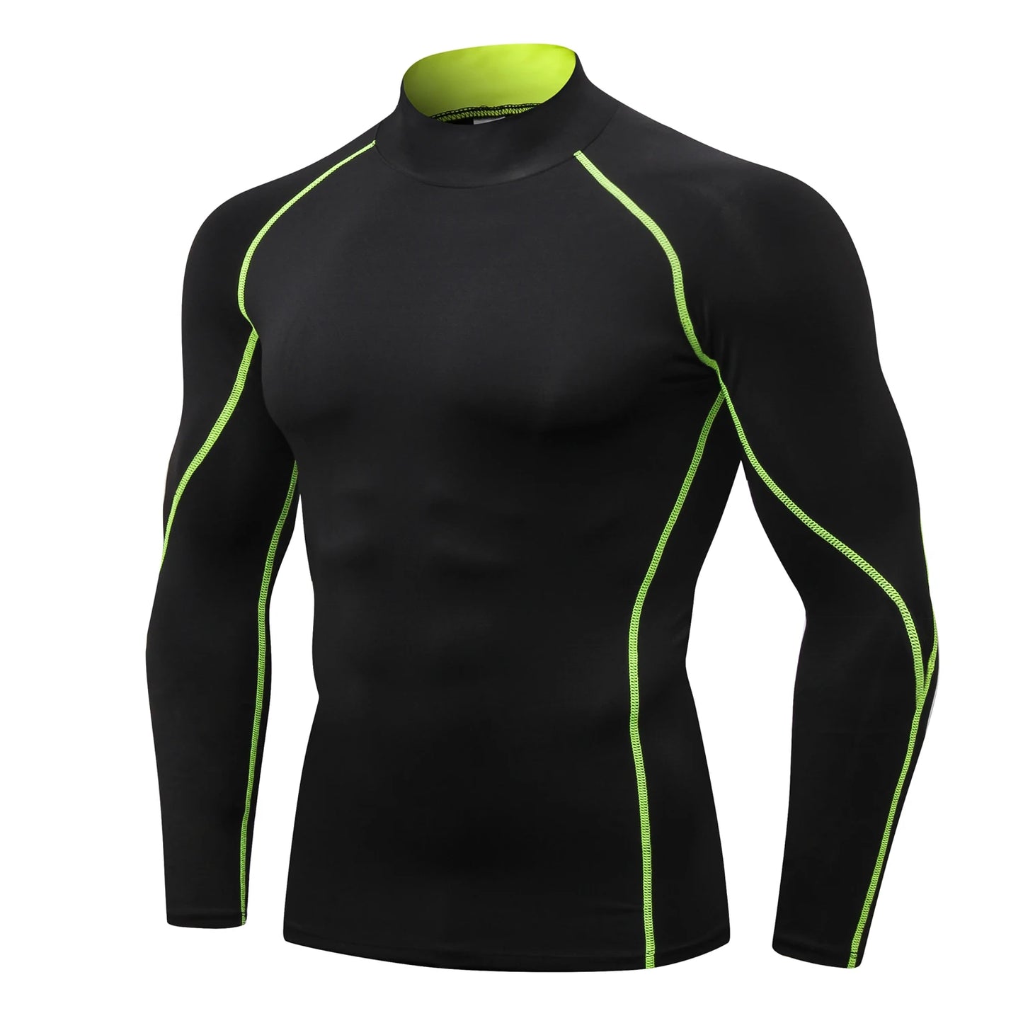 Mens Compression Shirts Long Sleeve Quick Dry Mock Turtleneck Compression Undershirts for Men Moisture Wicking Running Athletic
