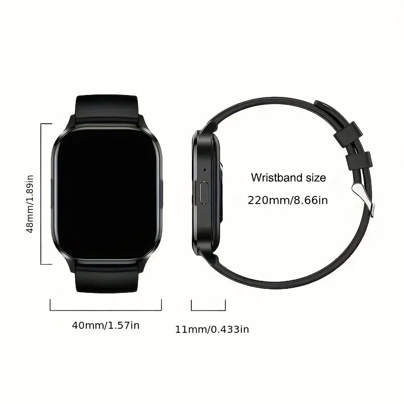 Simple and Stylish Women'S Smartwatch, AMOLED HD Screen Men'S Smartwatch, Wireless Calling, Voice Assistant