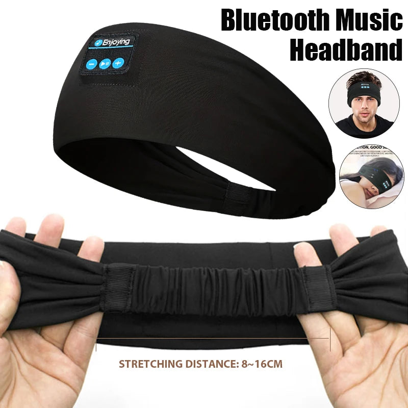 Sports Headbands Wireless Bluetooth Headphone Headband Sleeping Music Eye Mask Soft Elastic Yoga Hairbands Outdoor Sweatbands
