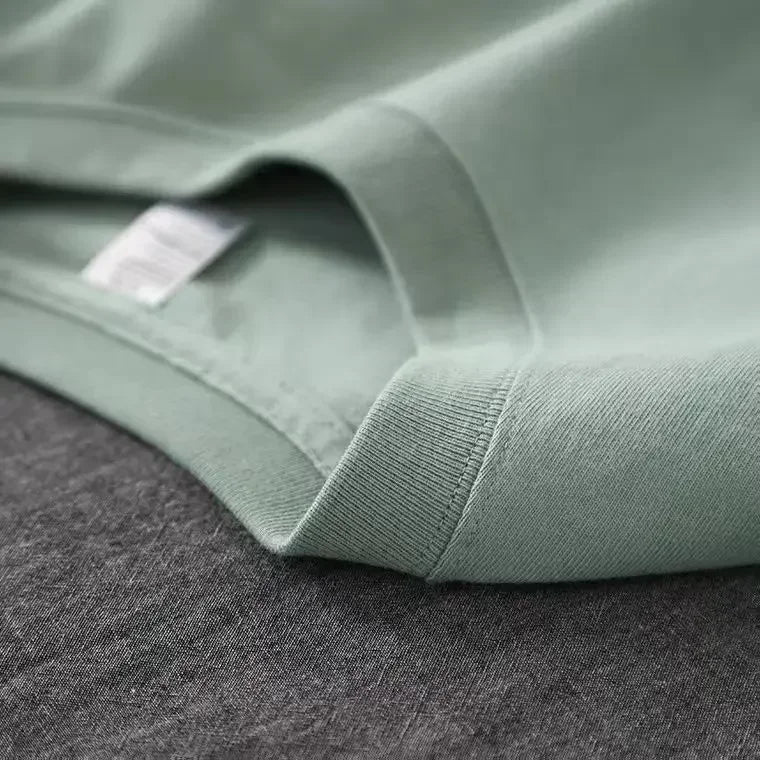 Summer Men Women Green T-shirt 100% Pure Cotton Short-sleeved Top Korea T-shirt Green Cotton Half-sleeve T Shirt Streetwear