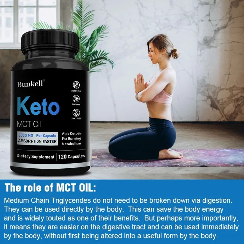 Natural Ketogenic Fat Burner, Ketogenic Diet Pills, Metabolism Boosters for Men and Women, Energy Supplement, 120 Capsules