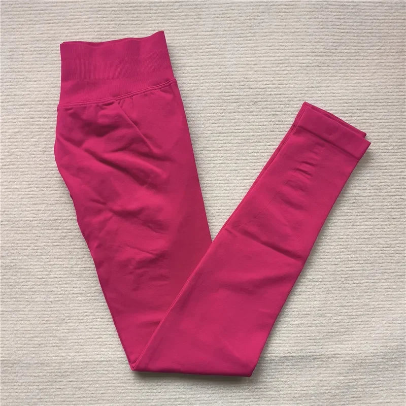 Seamless Sporty Leggings High Elastic Yoga Leggings Fitness Pants Butt Lifting Tights Tummy Control Squat Proof Workout Tights