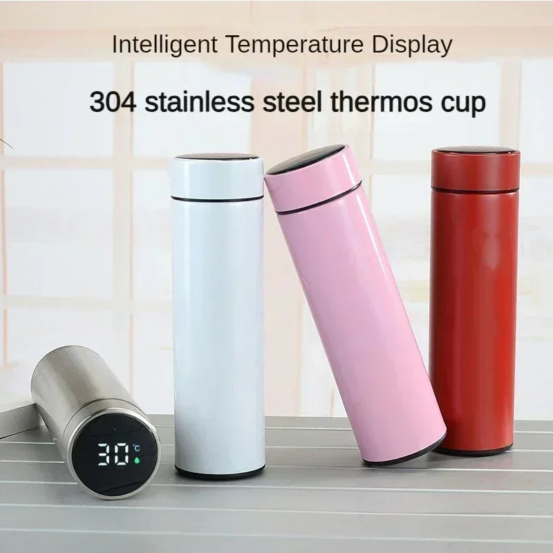 500ml Stainless Steel  Bottle with Digital Temperature Display LED Intelligent Temperature