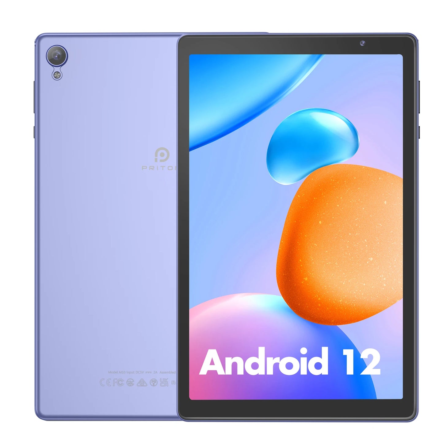 PRITOM Tablet 10 inch Android 12 32GB ROM 512GB Expand Tablets, 2GB RAM Wi-Fi 6 Tablet PC with 1.6GHz Quad Core CPU, 10.1 inch