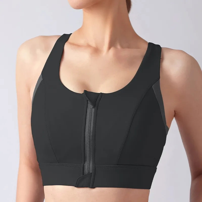 Women Breathable Sports Bra Shockproof Padded High impact Gym Running Fitness Double Layer Seamless Yoga Sports Bra Underwear