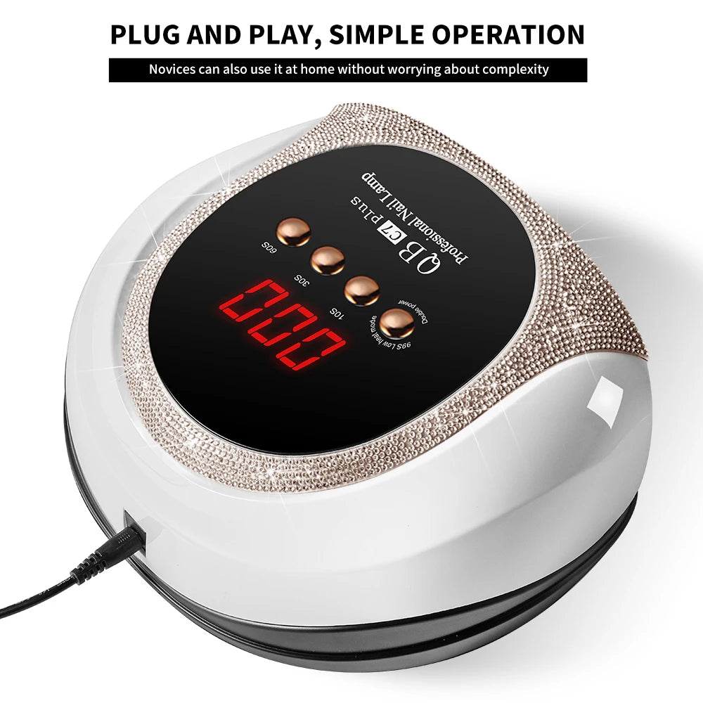 UV/LED Nail Dryer Lamp 57 LEDS Quick Drying Gel Polish Curing Light With LCD Display Manicure Equipment Tools for Acrylic Gel