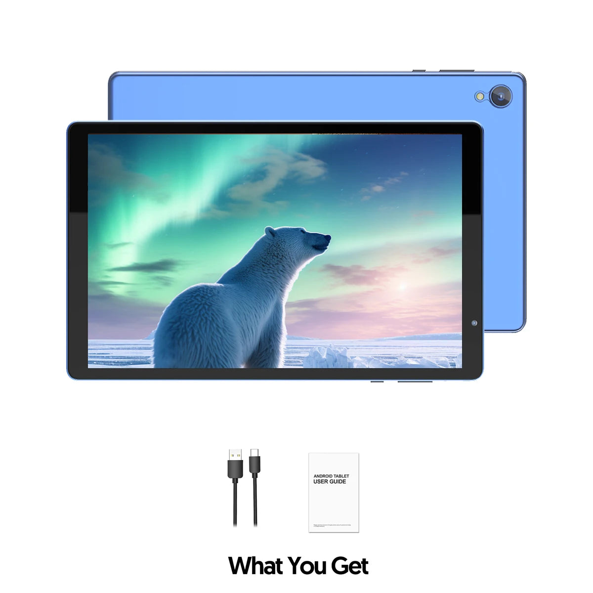 10-inch Android 12 tablet, quad-core processor, 4(2+2) GB RAM, 32GB ROM, Bluetooth, WiFi, dual cameras