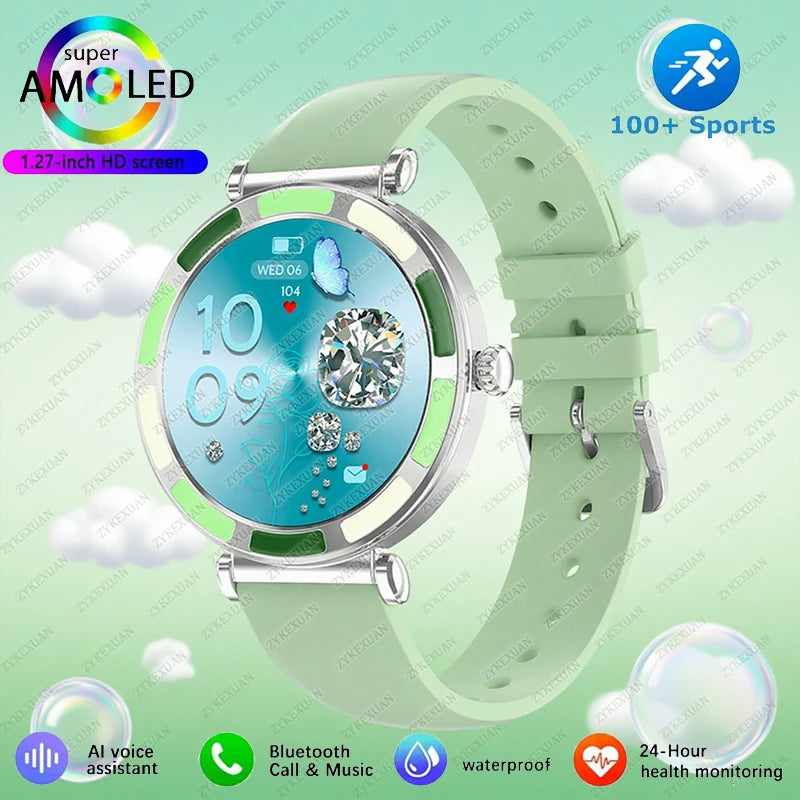 2025 Ultra-clear Fashion Women Smartwatch 1.27" HD Screen Dynamic Heart Rate Bluetooth Call&Music Smart Watch For Android iOS
