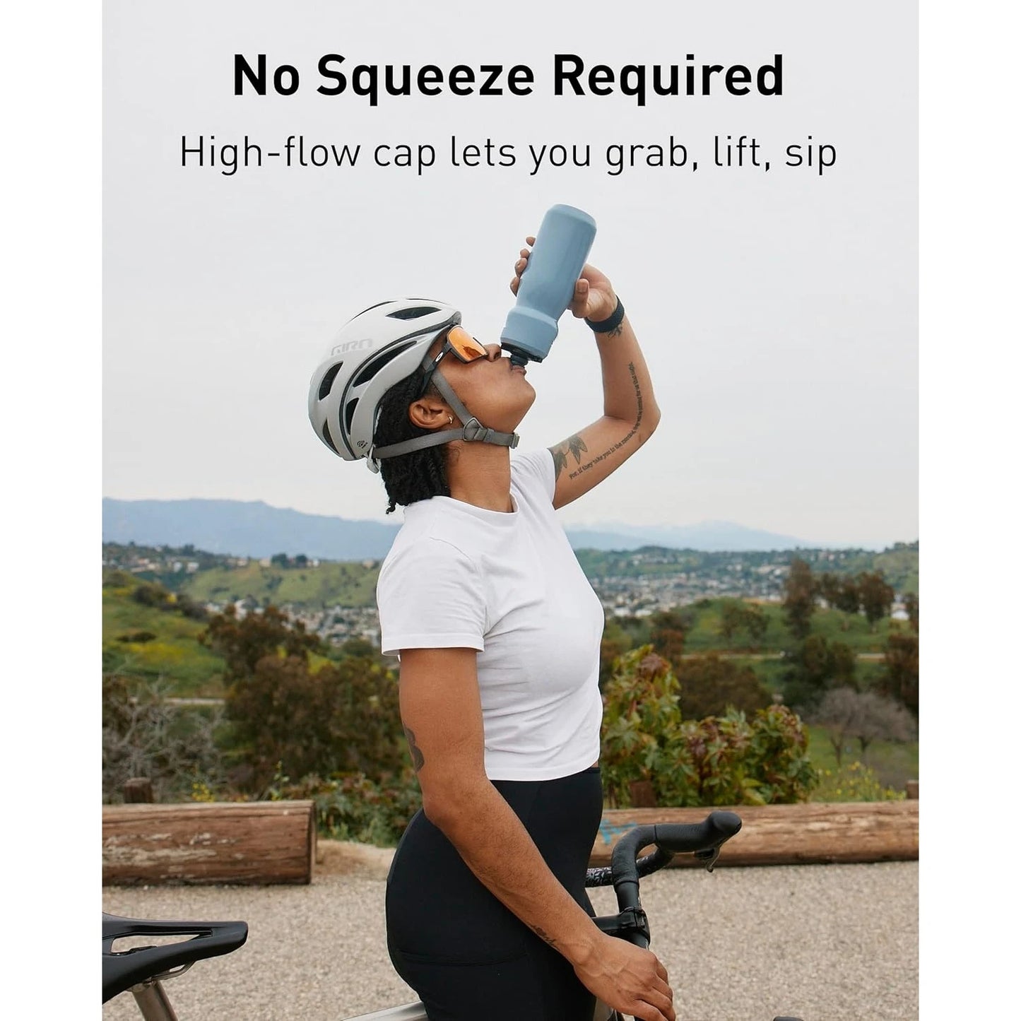 Steel Insulated Stainless Steel Bike Water Bottle – for Cycling, Fitness & Sports- Fits Most Bike Cages, 18oz - Stainless