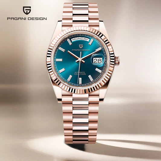 PAGANI DESIGN DD36 Men's Watches Rose Gold Luxury Automatic Watch For Men Mechanical Wristwatches Sapphire Mirror Clock Gift Man