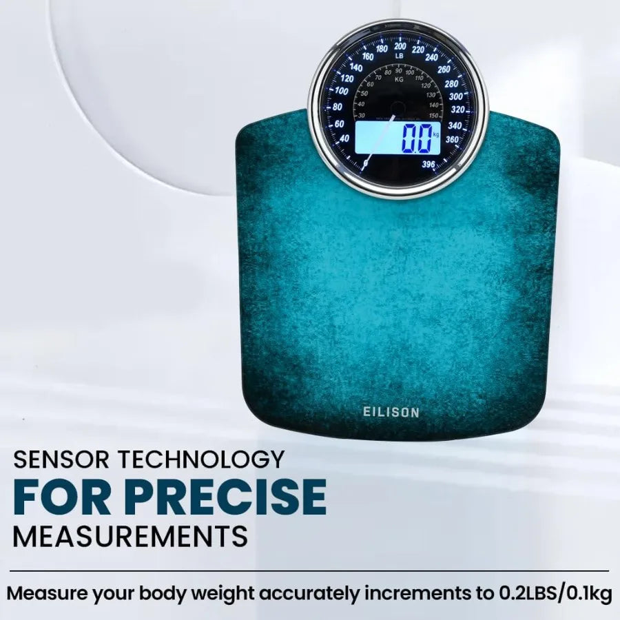 Highly Advanced 2in1 Digital and Analog Weighing Scale for Body Weight up to 400lbs with 4 HighPrecision GX Sensors UltraAccura