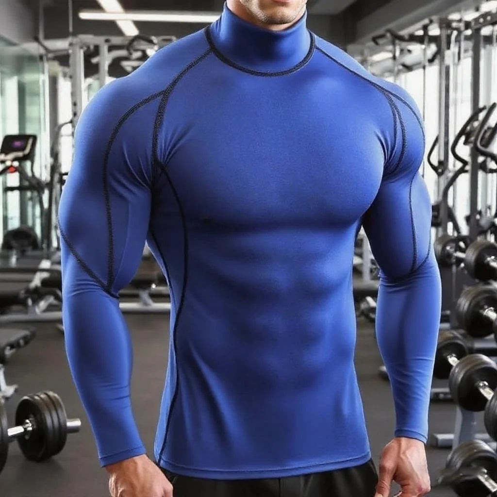 Men's Running T Shirt Sportswear Long Sleeve Male Tracksuit Elastic Rashgard Gym Fitness Tights Training Compression T-shirt Men