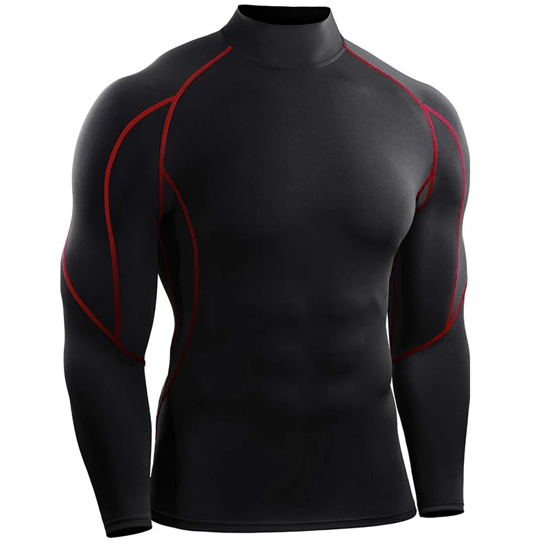Men's Running T Shirt Sportswear Long Sleeve Male Tracksuit Elastic Rashgard Gym Fitness Tights Training Compression T-shirt Men
