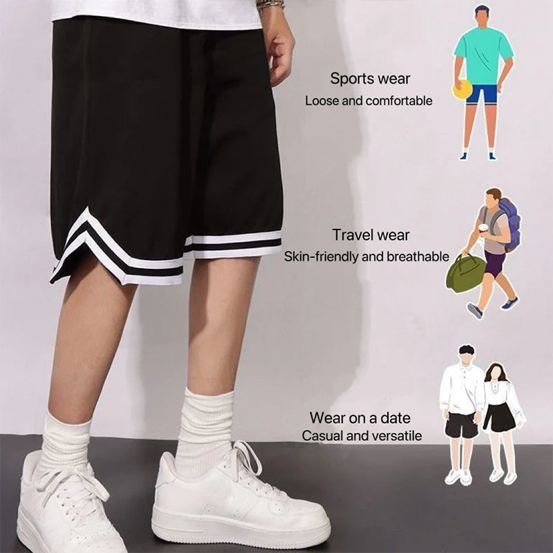 1pcs Men Summer Sports Training Shorts Casual Loose Breathable Fitness Running Speed Drying  American Five Point Shorts