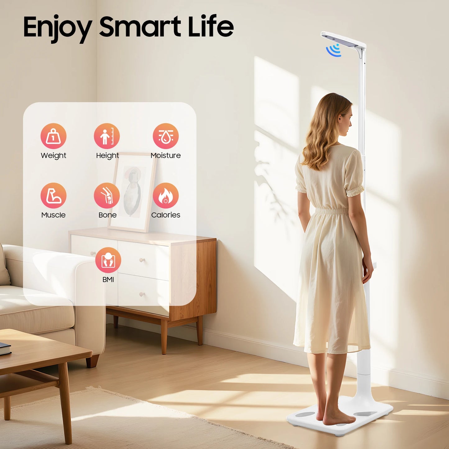 Multifunction Physician Medical Body Weight Scale, Ultrasonic Height Body Fat Analyzer, Voice Broadcast & LCD Display