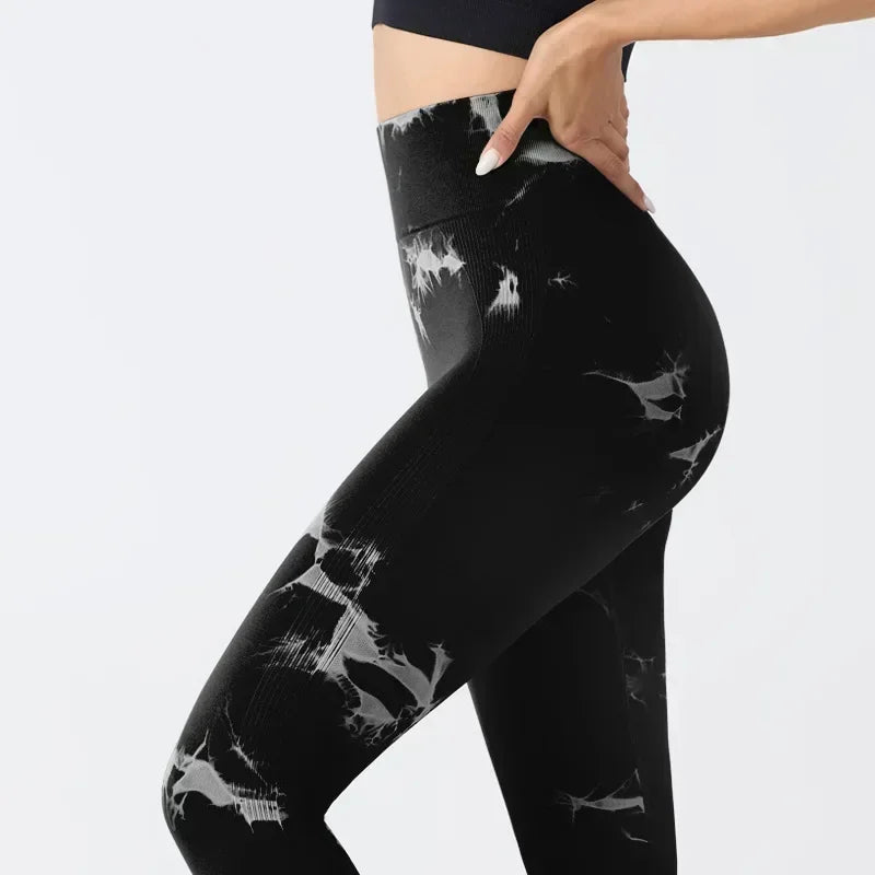 Quick Dry Seamless Women's Yoga Tie-Up Pants High Waist Hip Lift Elastic Fitness Pants No Embarrassment Line Sports Leggings