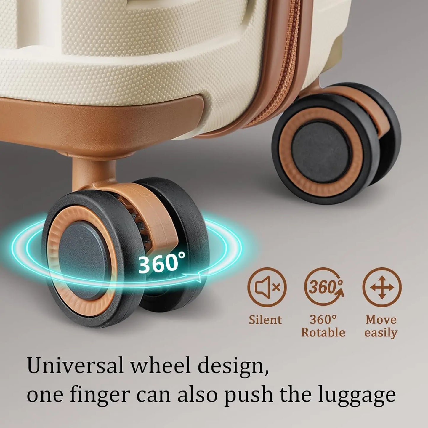 Joyway PP Hard Shell Lightweight Durable Luggage Sets, Travel Suitcase with Duffel Bag and Toiletry Bag, TSA Lock,Spinner Wheels