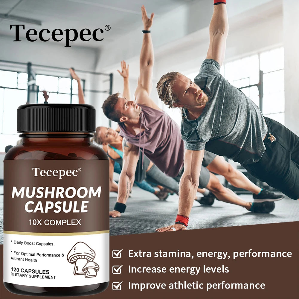 Mushroom Complex Capsules,Containing Lingzhi,Cordyceps,Hericium,Etc.,Antioxidants,Strengthen The Immune System,Improve Memory