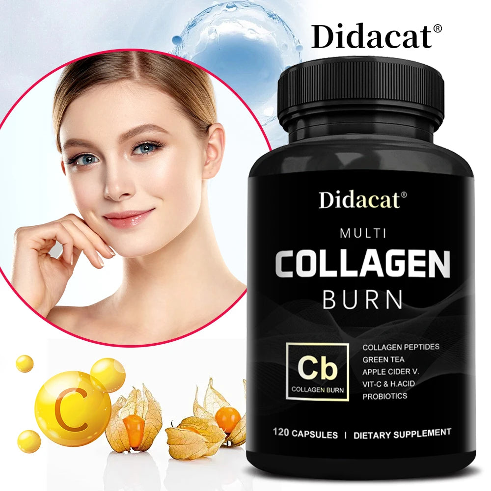 Burn body fat, multiple collagen, strong hair, nails, and skin.